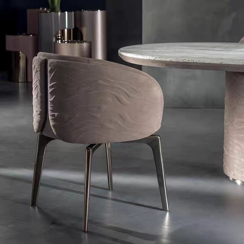 Gaoliang Dining Chair Curved Back Velvet Seat Dining Chairs OEM/ODM (YZ266)