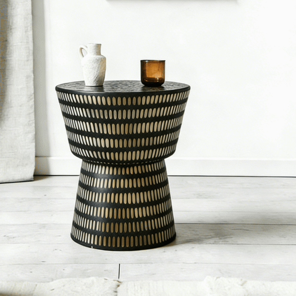 Gaoliang Side Table Italian Luxury Wooden Round Side Table OEM/ODM (BJ125)