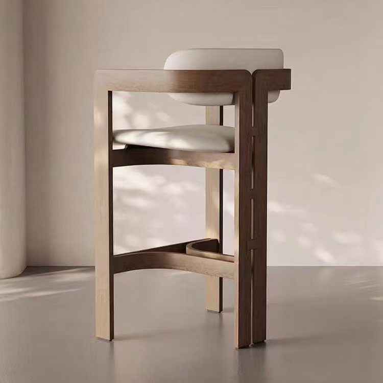 BY18 (1) Gaoliang Bar Stool Wholesale Wooden Kitchen Counter Height Stool OEM/ODM (BY18)