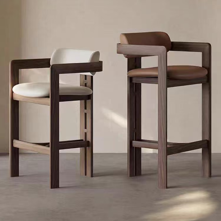 BY18 (4) Gaoliang Bar Stool Wholesale Wooden Kitchen Counter Height Stool OEM/ODM (BY18)
