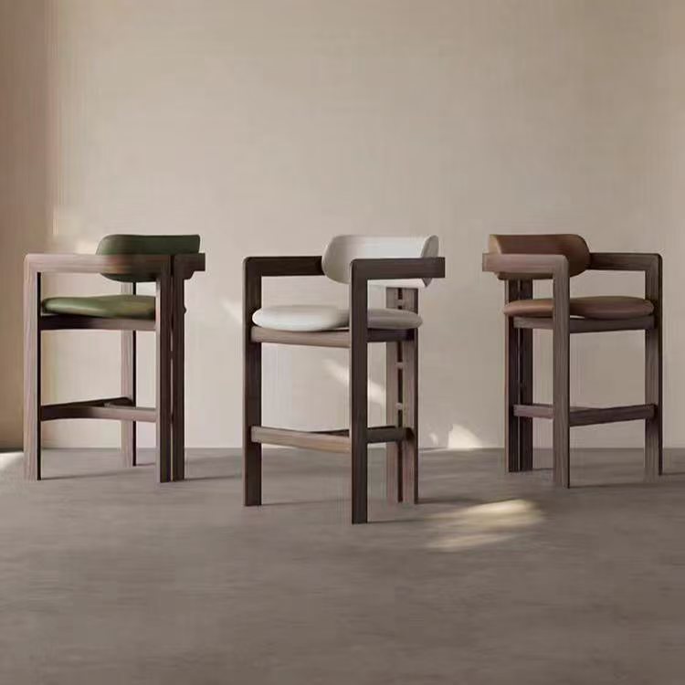BY18 (5) Gaoliang Bar Stool Wholesale Wooden Kitchen Counter Height Stool OEM/ODM (BY18)
