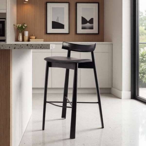 BY45 (4) Gaoliang Bar Stool Modern Nordic Solid Wood High Bar Stools OEM/ODM (BY45)