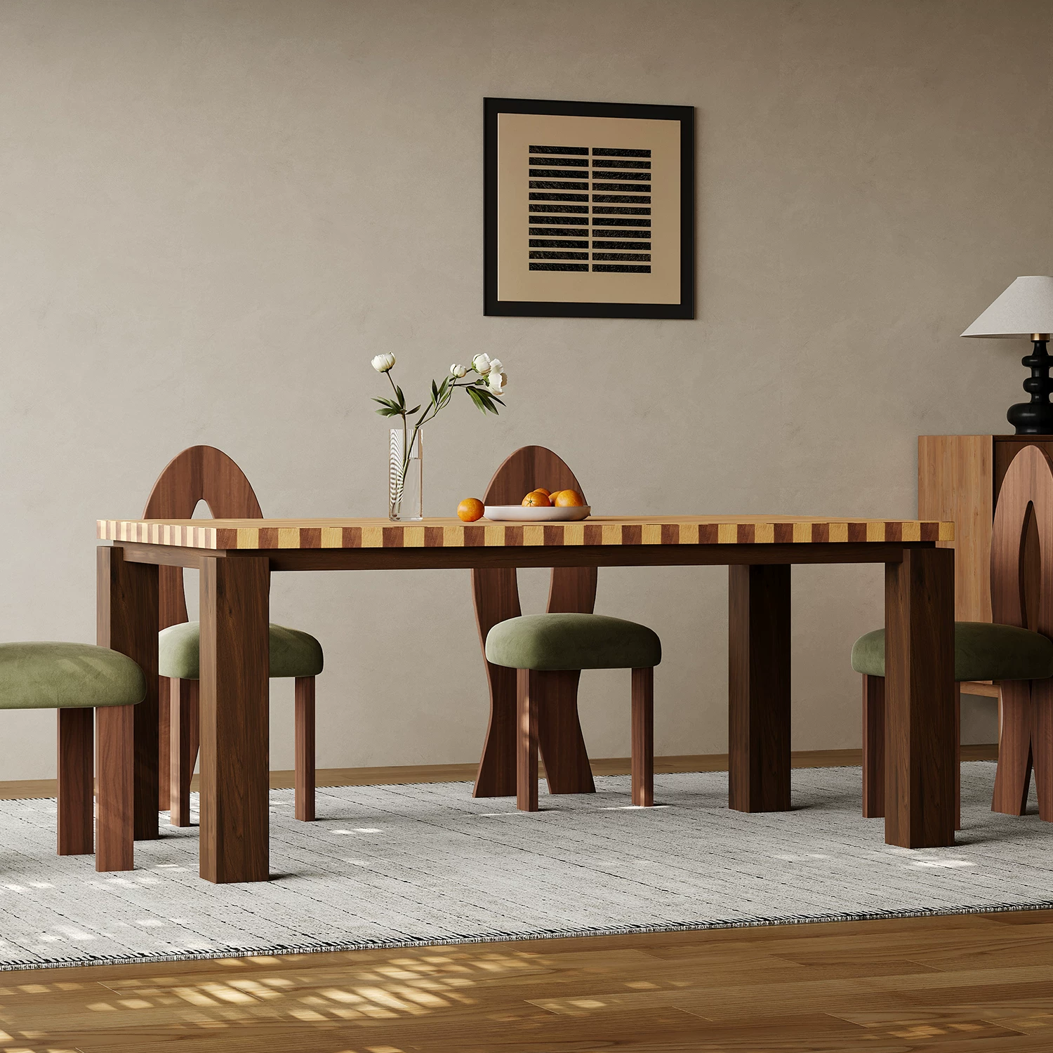 Gaoliang Dining Table Luxury Retro Rectangle Oak Wooden Dining Table OEM/ODM (CZ226)