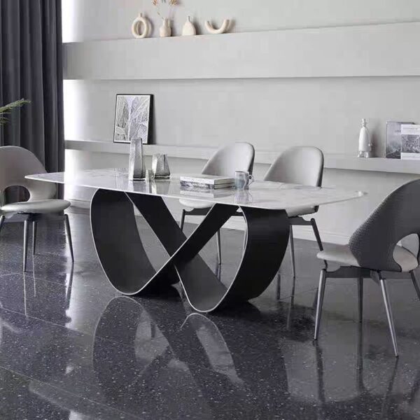 Gaoliang Dining Table Butterfly Design with Stone top Dining Table OEM/ODM (CZ233)