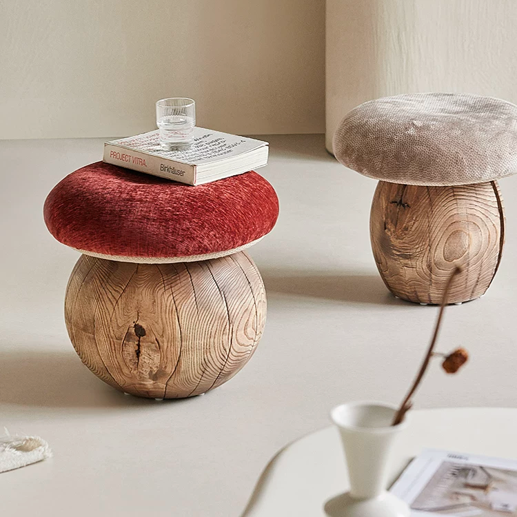 Gaoliang Stool Modern Mushroom Ottoman Shoe Bench with Seat OEM/ODM (DZ19)