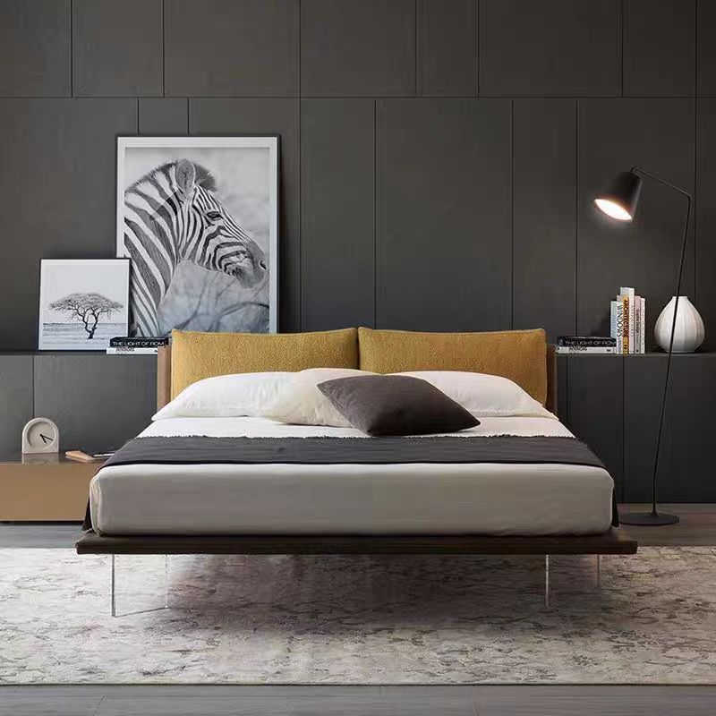 Gaoliang Bed Modern Acrylic Floating Leather Upholstered Soft Bed OEM/ODM (RC82)
