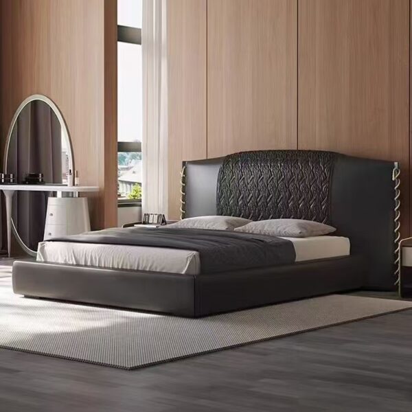 Gaoliang Bed Modern Luxury Genuine Leather Beds OEM/ODM (RC85)