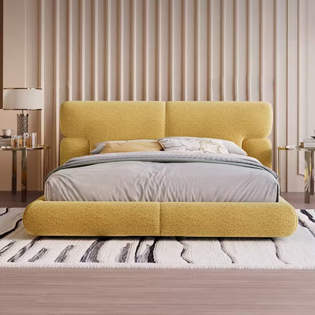 RC86 (1) Gaoliang Bed Cream Style Comfortable Soft Luxury king Size Bed OEM/ODM (RC86)