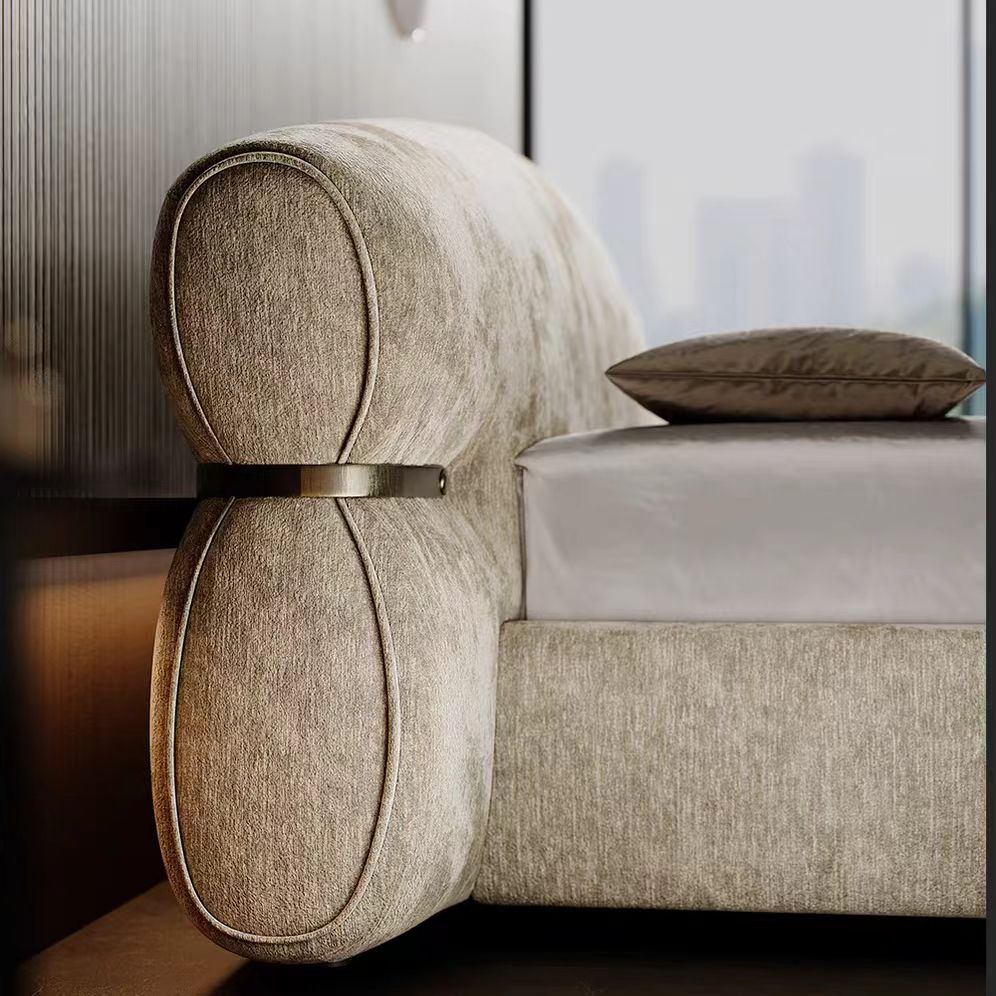 RC88 (6) Gaoliang Bed Italian Design Modern Fabric Bed Furniture OEM/ODM (RC88)