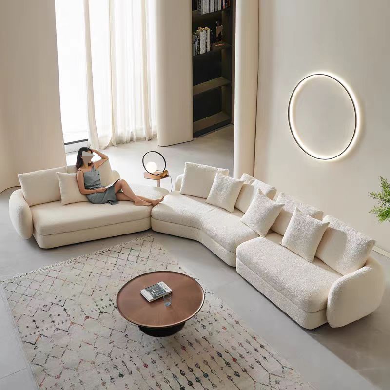 Gaoliang Sofa Modern White Curved Modular Sectional Sofa Set OEM/ODM (SF108)