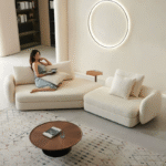 Gaoliang Sofa Modern White Curved Modular Sectional Sofa Set OEM/ODM (SF108)