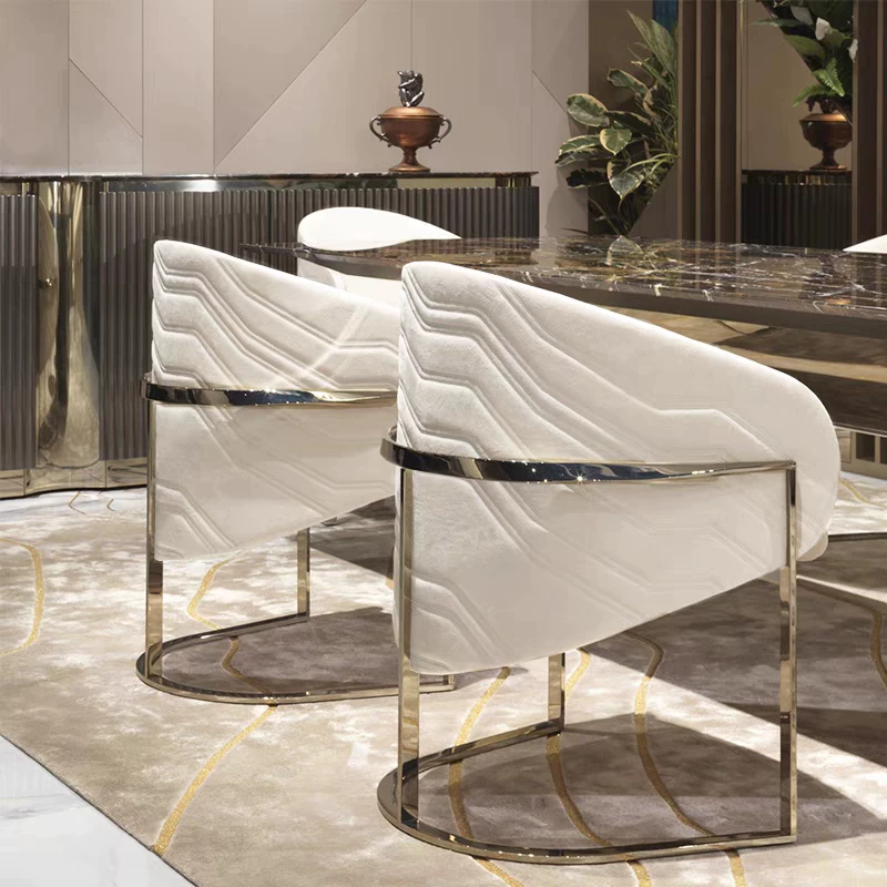 Gaoliang Dining Chair Modern Luxury Golden Restaurant Hotel Dining Chair OEM/ODM (YZ273)