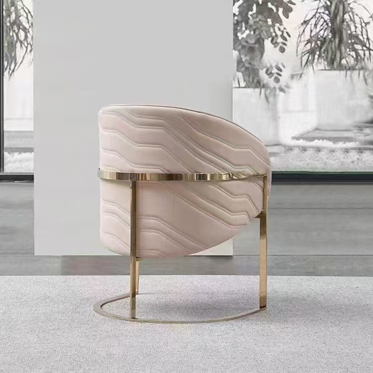 Gaoliang Dining Chair Modern Luxury Golden Restaurant Hotel Dining Chair OEM/ODM (YZ273)