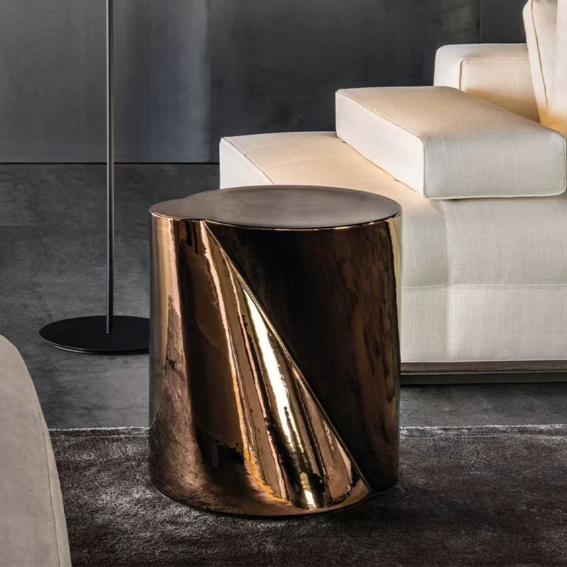 Gaoliang Side Table High Gloss Rose Gold Luxury Side Table OEM/ODM (BJ134)