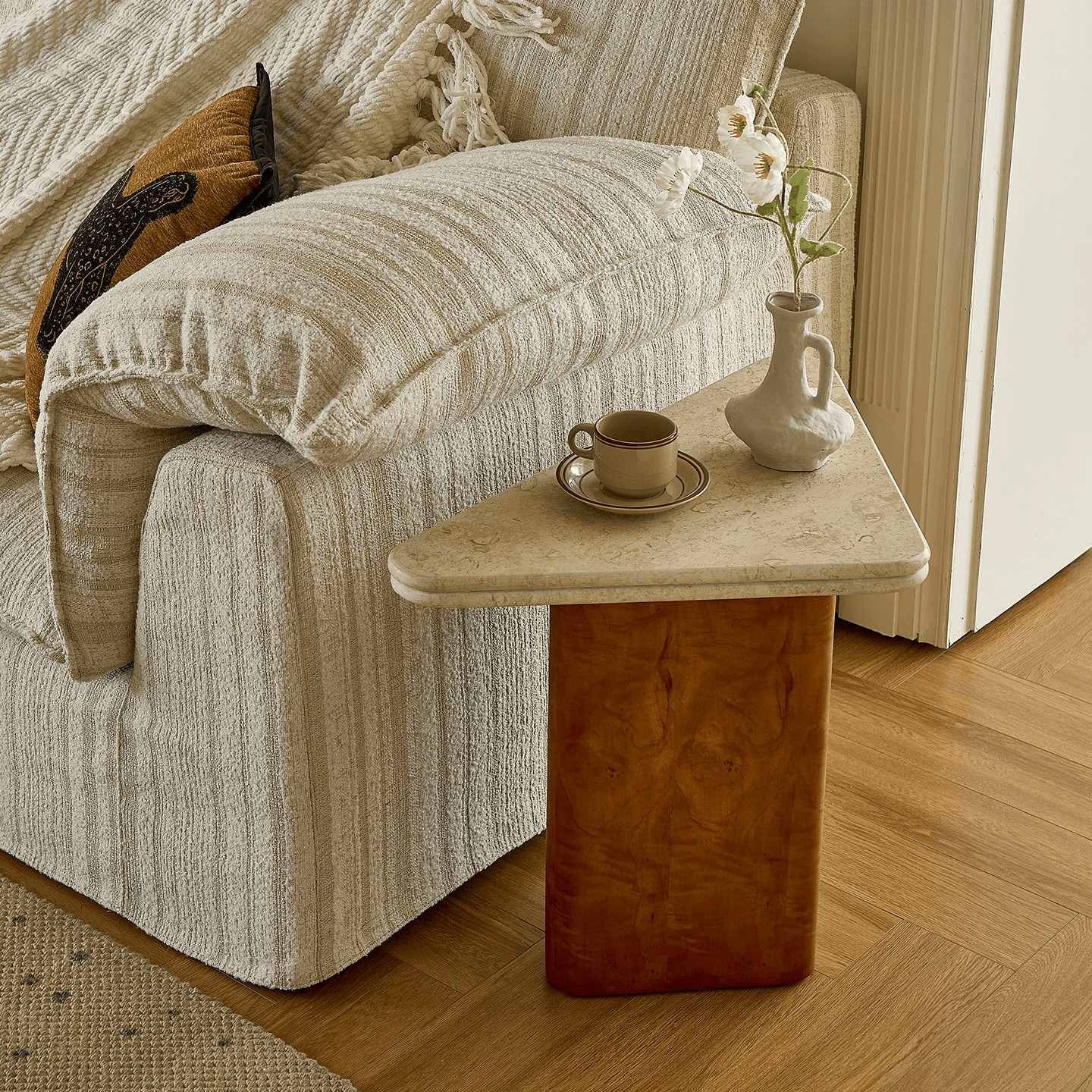 Gaoliang Side Table Luxury Marble Top Side Table Set of Two OEM/ODM (BJ136)