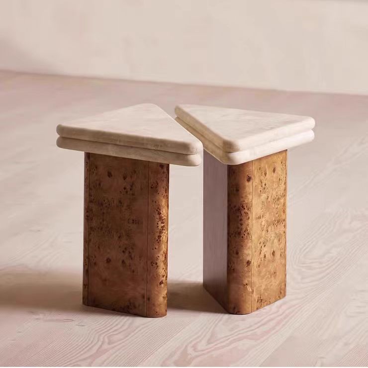 Gaoliang Side Table Luxury Marble Top Side Table Set of Two OEM/ODM (BJ136)