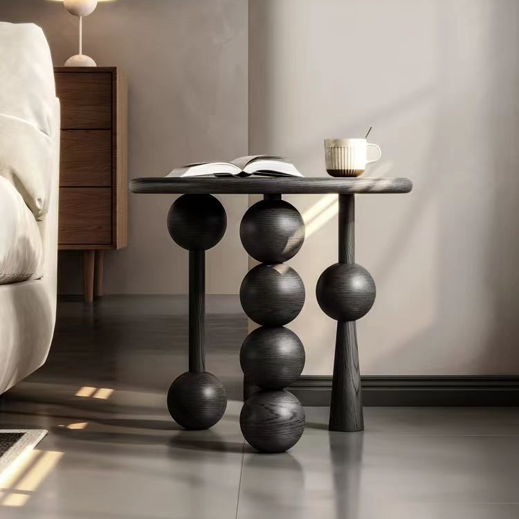 Gaoliang Side Table French Retro Movable Wooden Side Table OEM/ODM (BJ137)