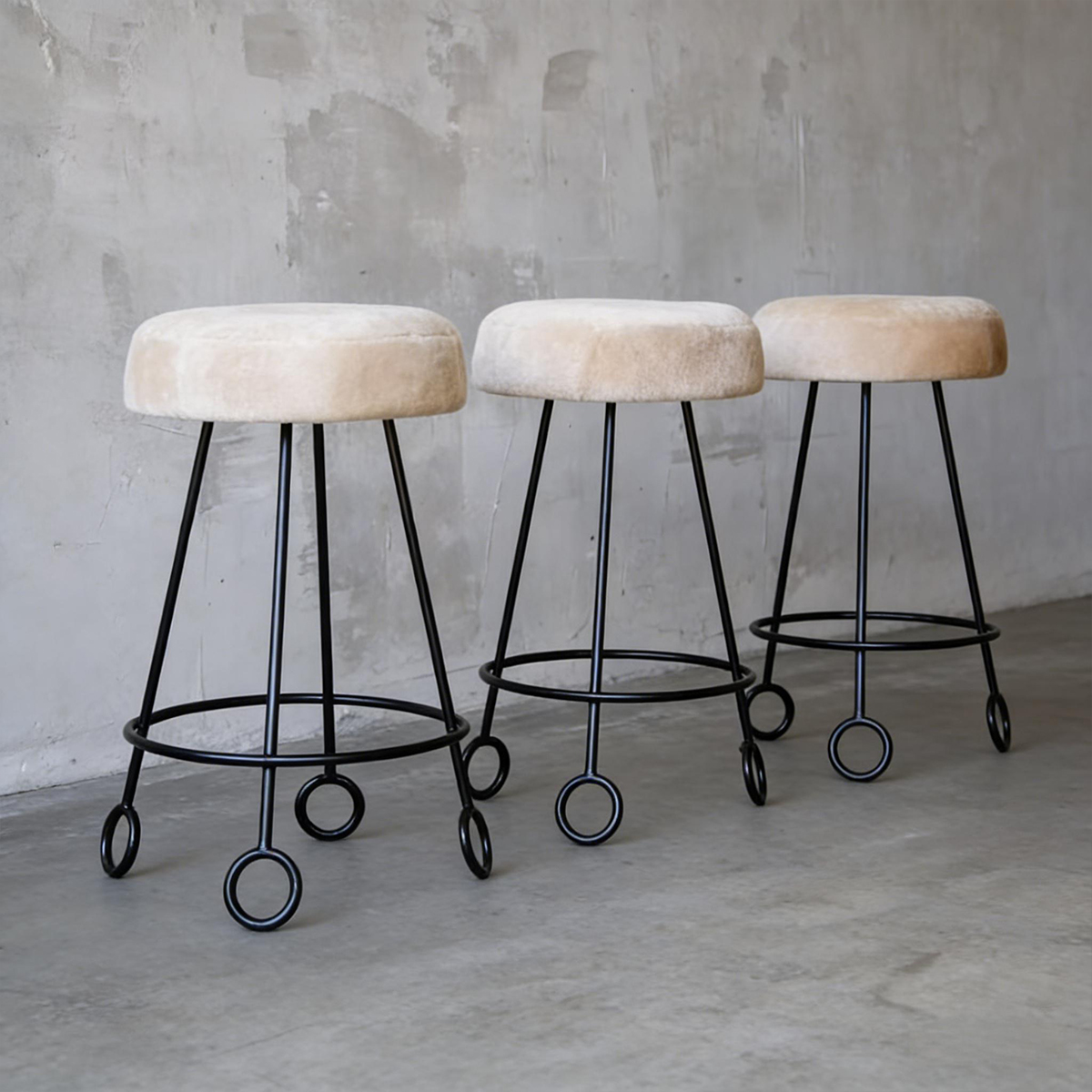 BY50 (3) Gaoliang Bar Stool Modern Iron Metal High Bar Stool Chairs for Home Bar Hotel OEM/ODM (BY50)