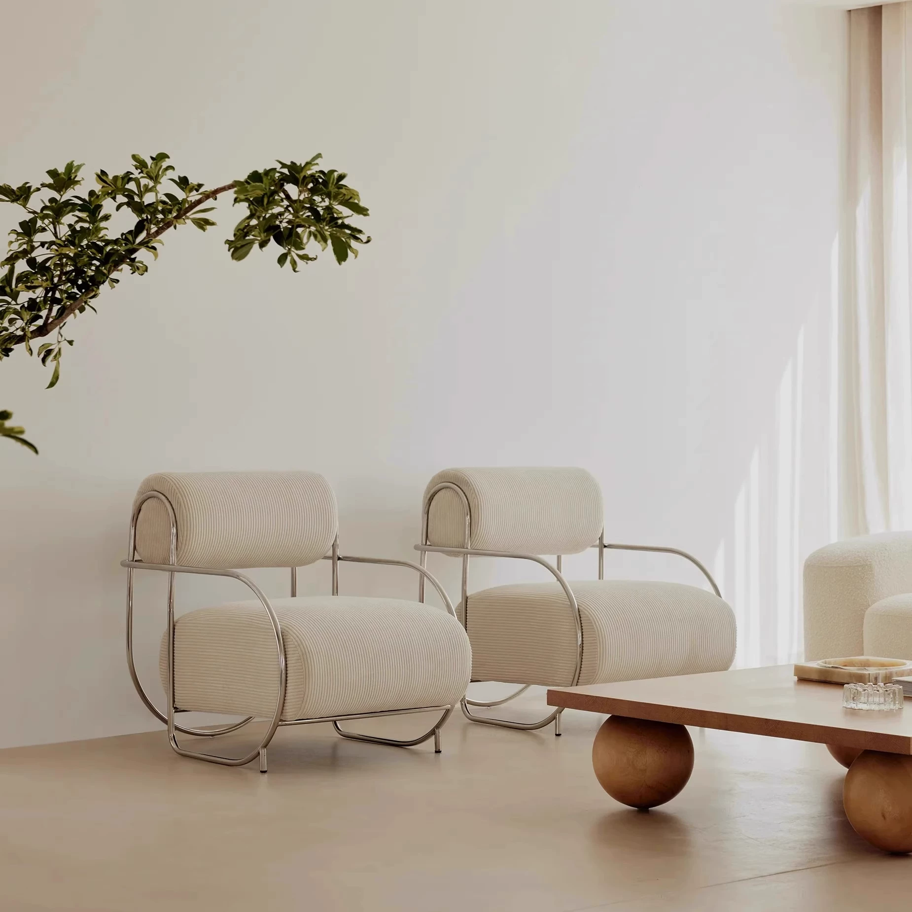 Gaoliang Accent Chair Single Velvet Chair Stainless Steel Leisure Chair OEM/ODM (DY150)