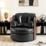 Gaoliang Accent Chair Luxury Mid Century Leather Upholstered Armchair OEM/ODM (DY316)