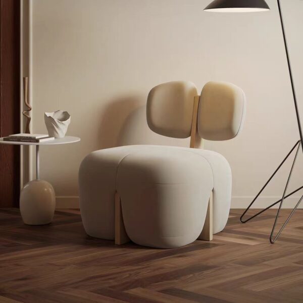 Gaoliang Accent Chair Wabi-sabi Cream Style Single Sofa Chair OEM/ODM (DY317)