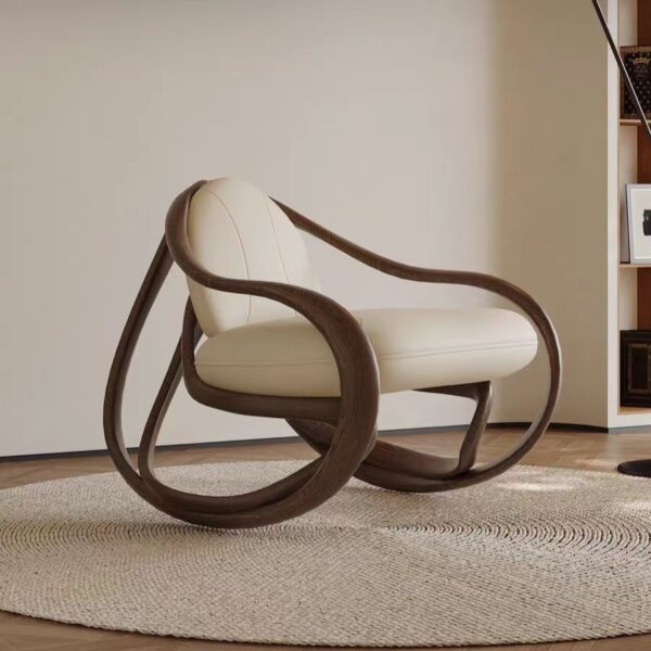 Gaoliang Accent Chair Modern Luxury Curved Wooden Frame Leisure Chair OEM/ODM (DY42)