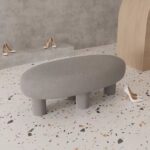 Gaoliang Bed End Bench Luxury Fabric Soft Stools Ottomans OEM/ODM (DZ23)