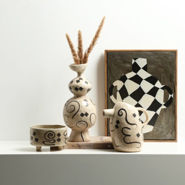 Gaoliang Ceramic flower vase home decor (FLV01)