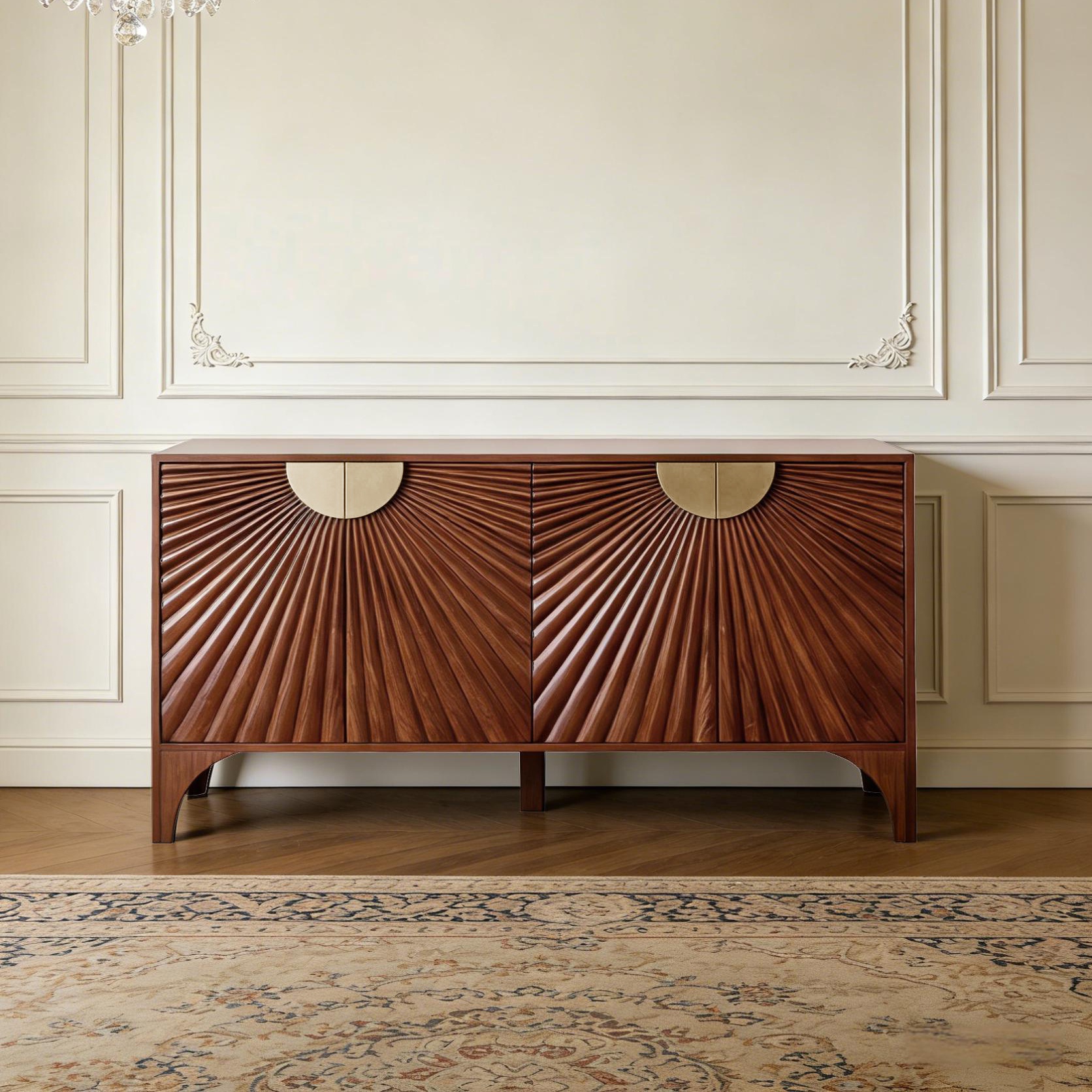 Gaoliang Sideboard Modern Wooden Living Room Sideboard Buffet Cabinets OEM/ODM (GZ228)