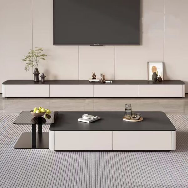 Gaoliang Coffee Table and TV Stand Set Luxury Stone Top TV Unit and Coffee Table OEM/ODM (KF378)