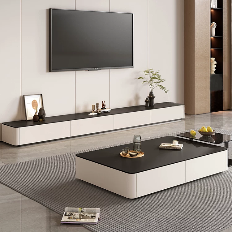 Gaoliang Coffee Table and TV Stand Set Luxury Stone Top TV Unit and Coffee Table OEM/ODM (KF378)