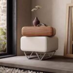 Gaoliang Night Stand Metal Legs Bedroom Furniture Rotating Night Stand OEM/ODM (NT108)