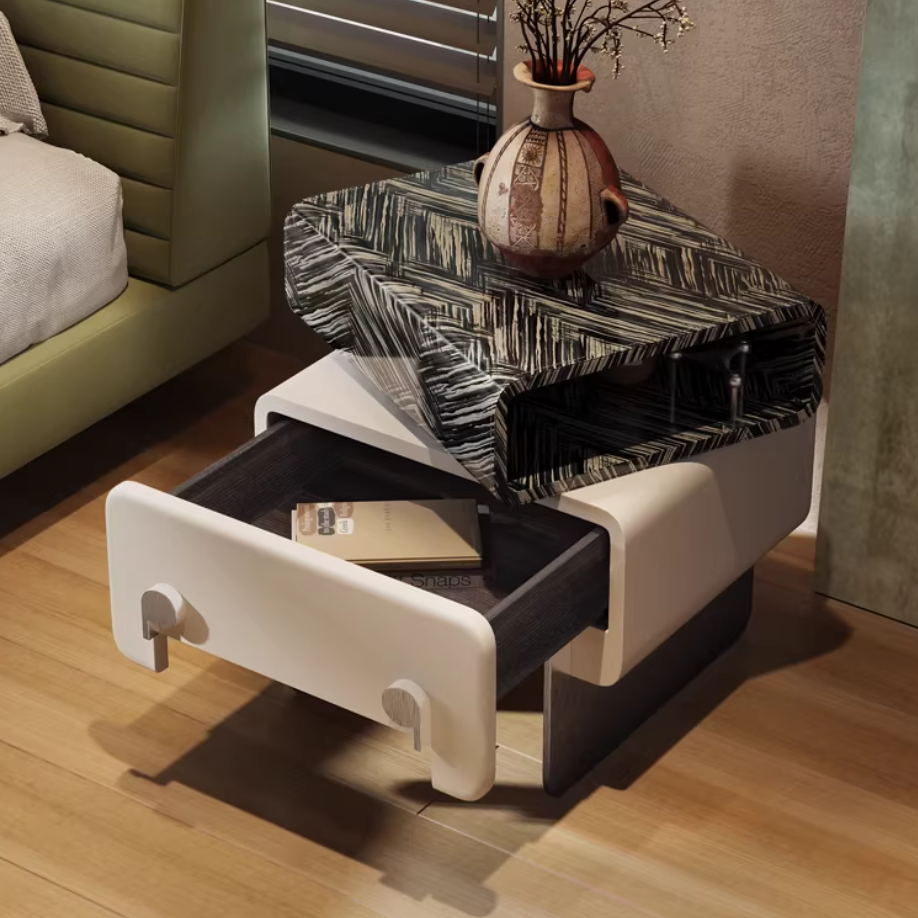 NT116 (1) Gaoliang Night Stand Luxury Rotating Bedroom Storage Cabinet OEM/ODM (NT116)