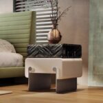 Gaoliang Night Stand Luxury Rotating Bedroom Storage Cabinet OEM/ODM (NT116)