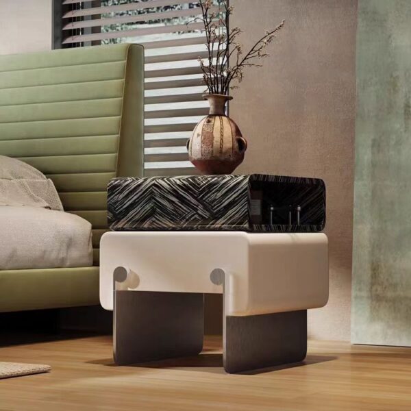 Gaoliang Night Stand Luxury Rotating Bedroom Storage Cabinet OEM/ODM (NT116)