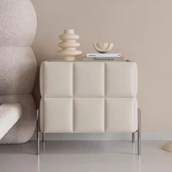 Gaoliang Night Stand Soft Leather Bedroom Storage Bedside Table OEM/ODM (NT117)
