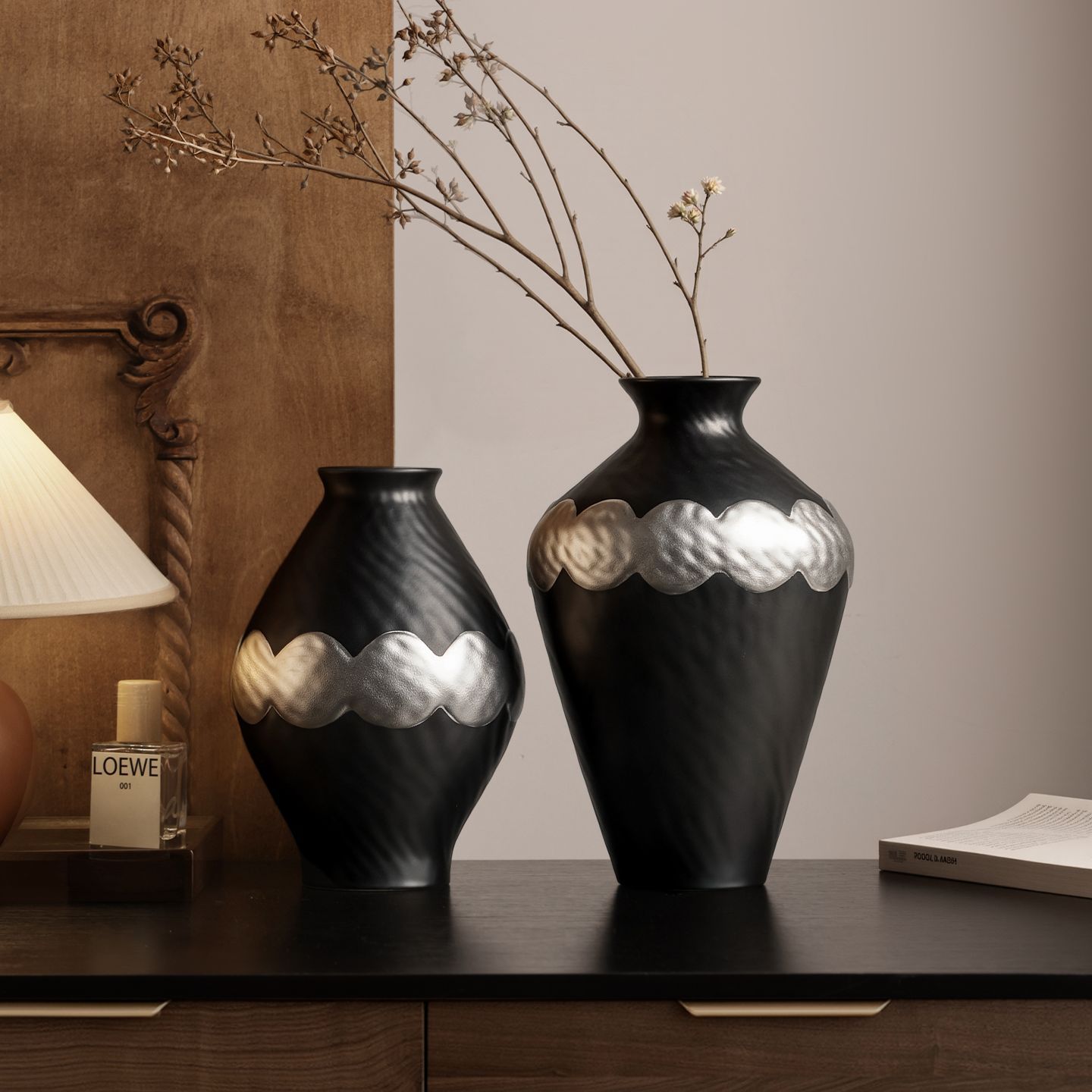 Gaoliang Black Vases House Decoration (TFV08)