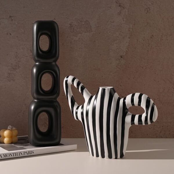 Gaoliang Black Ceramic Vase Room Decoration (TFV11)