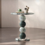Gaoliang Side Table Simple Round Luxury Stone Corner Side Table OEM/ODM (BJ139)