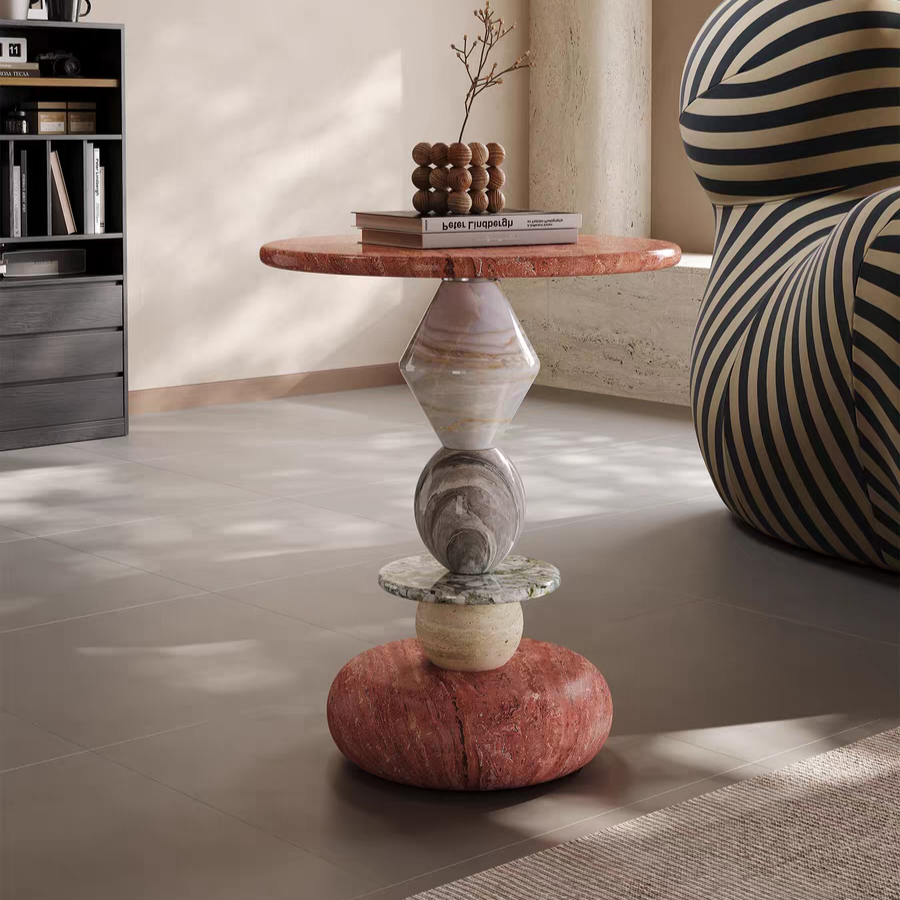 Gaoliang Side Table Luxury Round Corner Table Furniture Bed Side Tables OEM/ODM (BJ142)