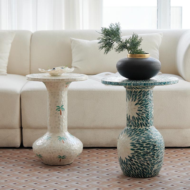 Gaoliang Side Table Handmade Mother Of Pearl Side Table OEM/ODM (BJ145)