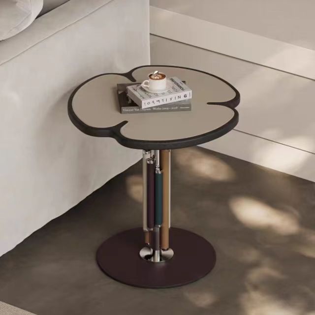 Gaoliang Side Table Durable Metal Frame Leather Luxury Round Side Table OEM/ODM (BJ147)