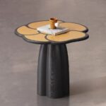Gaoliang Side Table Wooden Creative Petal Shape Flower Side Table OEM/ODM (BJ150)