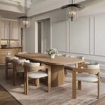 Gaoliang Dining Table Modern Simple Dining Table Set with 6 Chairs OEM/ODM (CZ239)