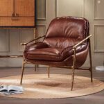 Gaoliang Accent Chair Industrial Retro Leather Loft-style Single Sofa Chair OEM/ODM (DY215)