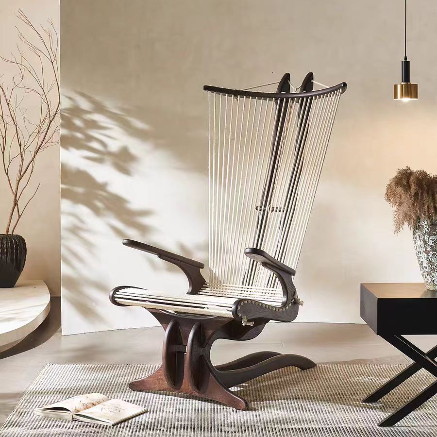 Gaoliang Accent Chair White Rope Durable Lounge Chair for Living Room OEM/ODM (DY24)