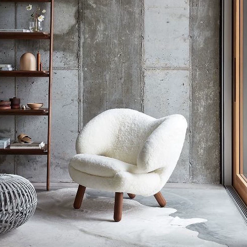 Gaoliang Accent Chair Cream White Teddy Armchair Fabric Leisure Chair OEM/ODM (DY320)