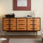 Gaoliang Sideboard Nordic Retro Drawer Wooden Storage Cabinet OEM/ODM (GZ233)