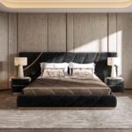 Gaoliang Bed Italian Luxury King Size Large Headboard Bed OEM/ODM (HRC06)