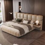 Gaoliang Bed King Size Leather Headboard Backrest Double Bed OEM/ODM (HRC11)